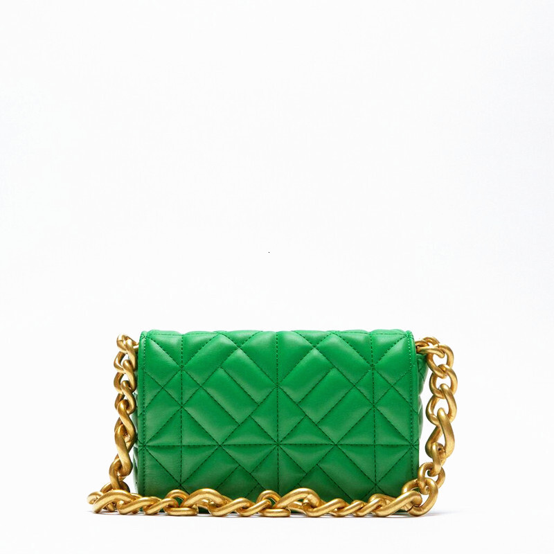 summer Lingge New Versatile Thick Chain Quilted Single Shoulder Rice Embroidered Small Square Bag