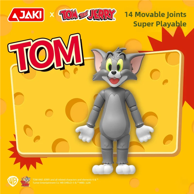 JAKI Tom and Jerry Assemble An Action Figure Building Block 28.4cm Construction Toy Classic Tom Jerry's Model Creative Figure Collection Ornament