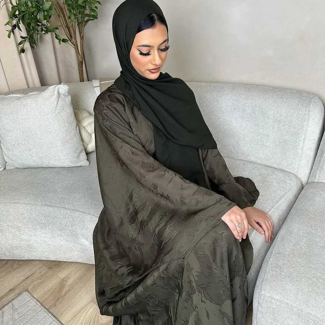 Eid Djellaba Satin Abaya Dubai Kaftan Women Muslim Dress Party Gown Ramadan Islam Jalabiya Ka Caftan Marocain Femme Robe New X250514