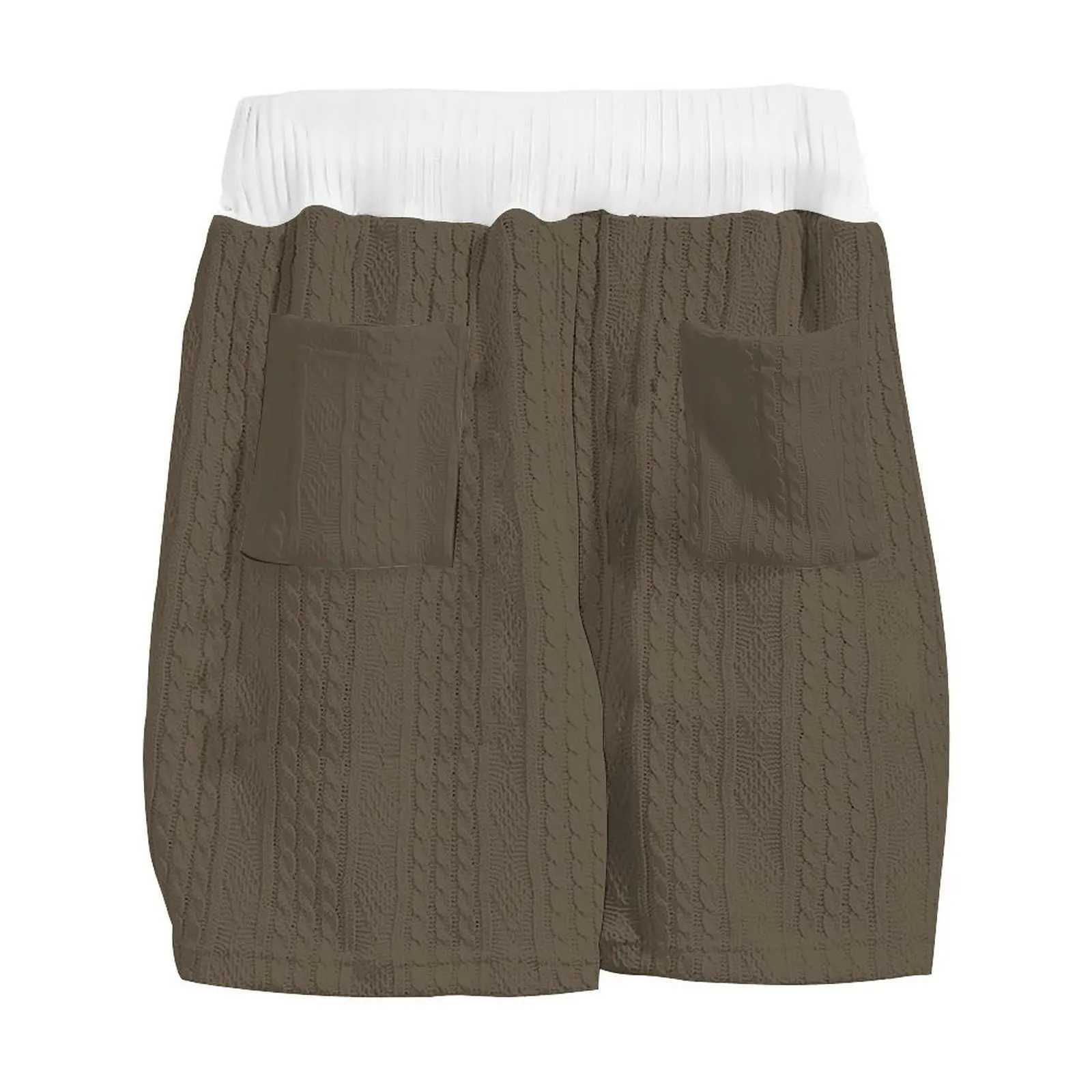2024 new summer mens loose casual sportswear high-quality jacquard V-neck short sleeved two-piece mens clothingXJ250326