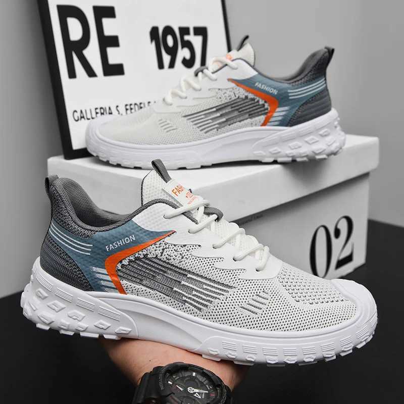 Mens running shoes breathable and anti slip air mesh basketball shoes walking sports shoes mens running training shoes Y250325