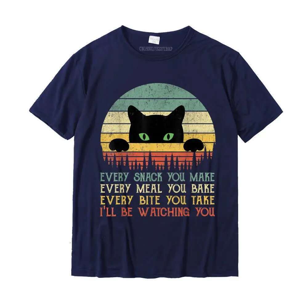 Every snack will make you fun, Cat Mom, Cat Mom, Cat Dad T-shirts, cotton T-shirts, men's T-shirts, custom Rife prints
