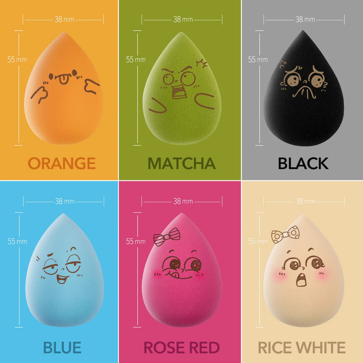IMAGIC 10Pcs/Kit Makeup Sponge Set Soft Colorful Cosmetic Puff Powder Foundation Beauty Tool Wholesale Women Beauty Makeup Tool 250317