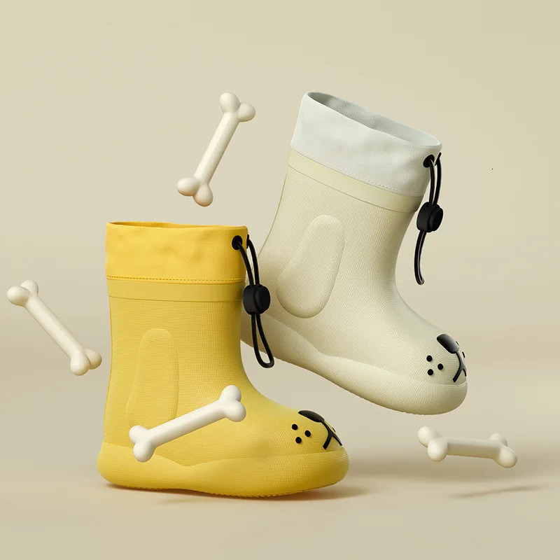 Childrens rain boots for boys and girls waterproof baby anti slip rubber water childrens all seasons Remova 250325