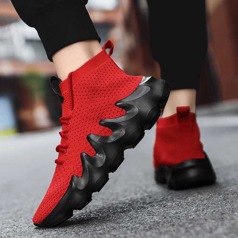 Brand Mens High Top Fashion Sneakers Breathable Shoes Cfortable Sneakers Heighten Sports Shoes Men Lightweight Walking Shoes Z250326