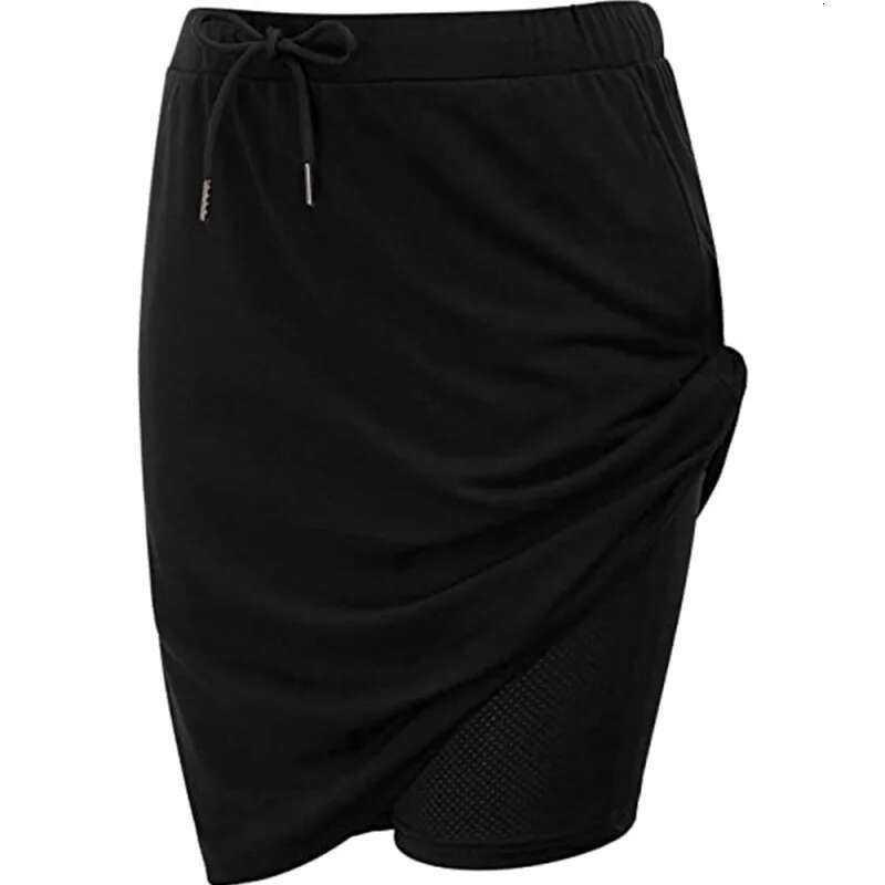 Dongdumaoyi Lente Zomer Dames Elegante Tie Taille Effen Kleur Casual Rok B