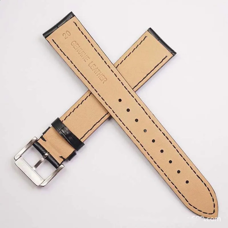 Extended Genuine Leather watchband for any watches strap black brown 20mm 21mm 22mm XL size 13590mm cow leather wrist band 250324