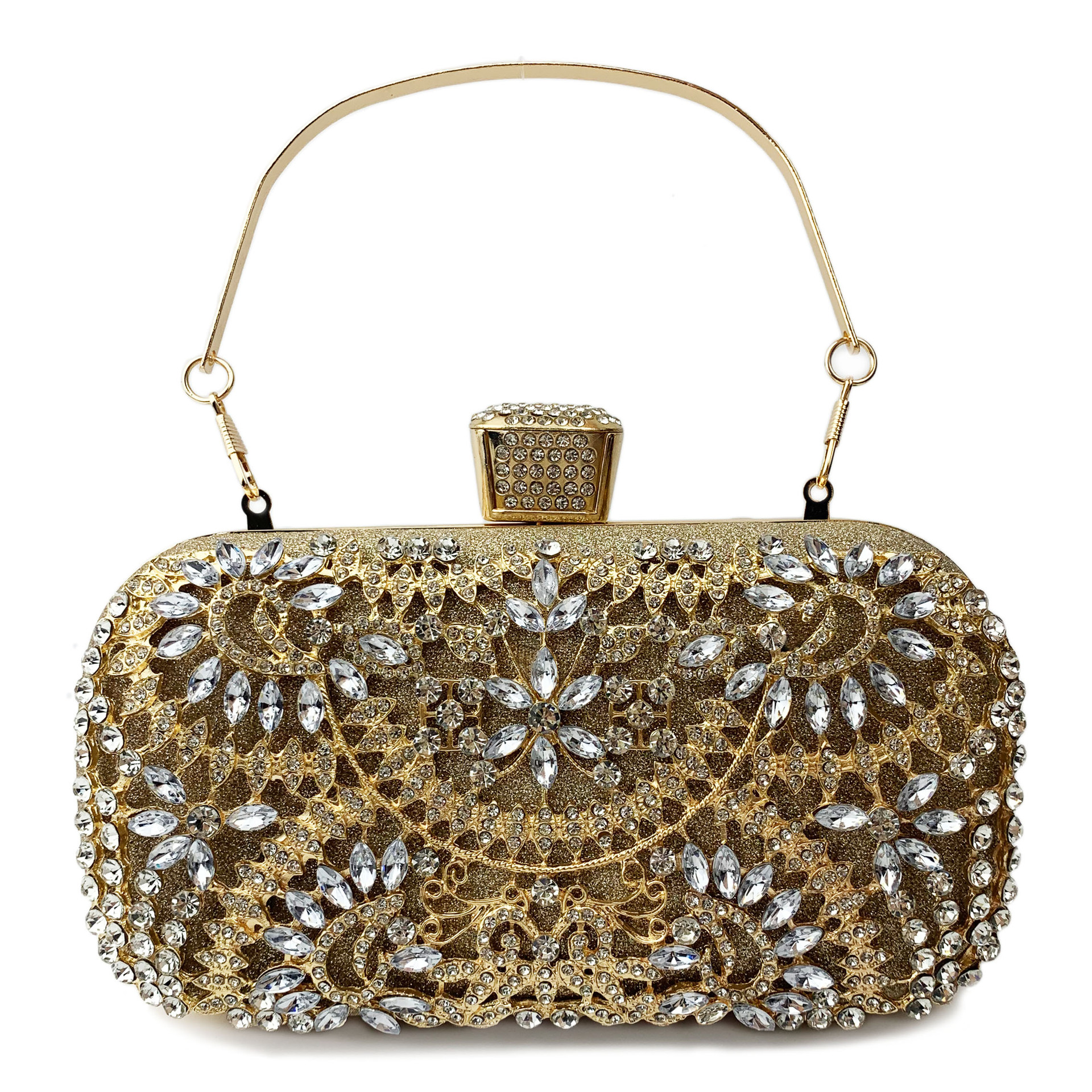 Evening Bags Bow Dark Bright Gold Red Sliver Color AB Diamond Women's Clutch Bag And Wallet Party Lady Crystal Wedding Bridal Handbag