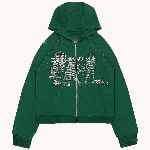 New American street style Y2K cartoon printed unisex loose hooded sweatshirt ins gift for man