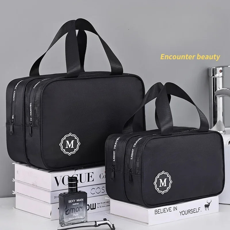 large capacity makeup bag dry wet separation doublelayer bathroom travel basic portable cosmetics organizer 250326