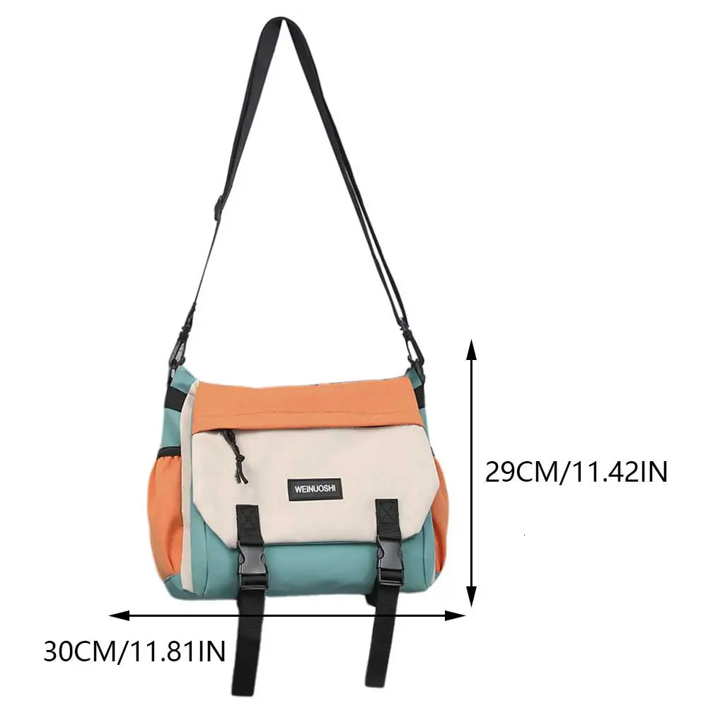Home>Products>Student Messenger Bags>Large Capacity Flip Flat Bags>Contrast Color Casual Sling Bags 250326