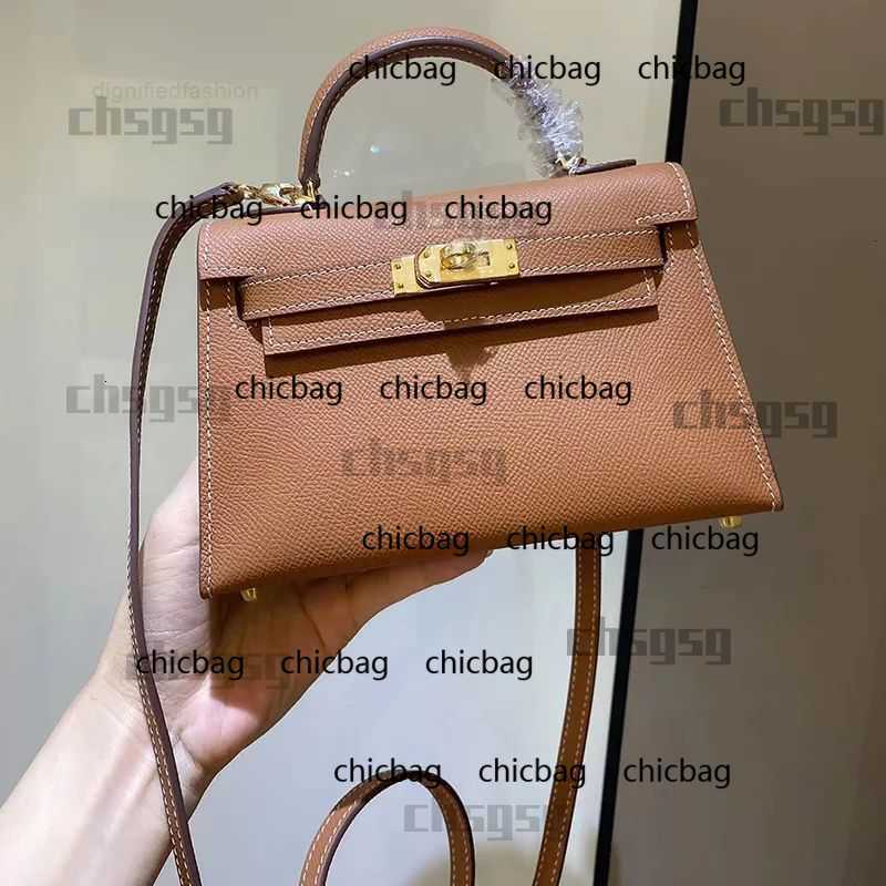 Evening Bags Luxury bag Womens Designer Handbag Woman Genuine Leather Orange Black Crossbody Shoulder Bag Female Purse Lady Tote With Lock and key