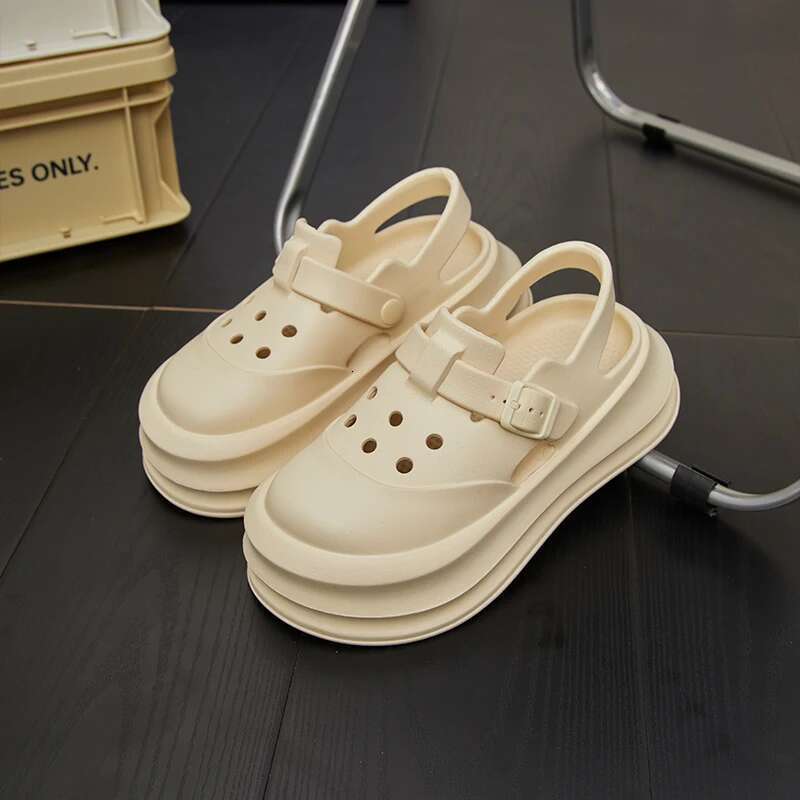 Women Elegant Summer EVA Garden Shoes Ladies Casual Cool Anti-slip Holes Sandals Female Home Indoor Outdoor House Footwear