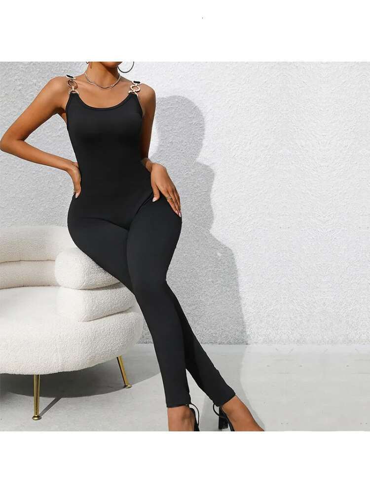 Dongdumaoyi Nieuwe Zomer Sexy Zwarte Strakke Spaghetti Damesmode Jumpsuit Broek Kleding