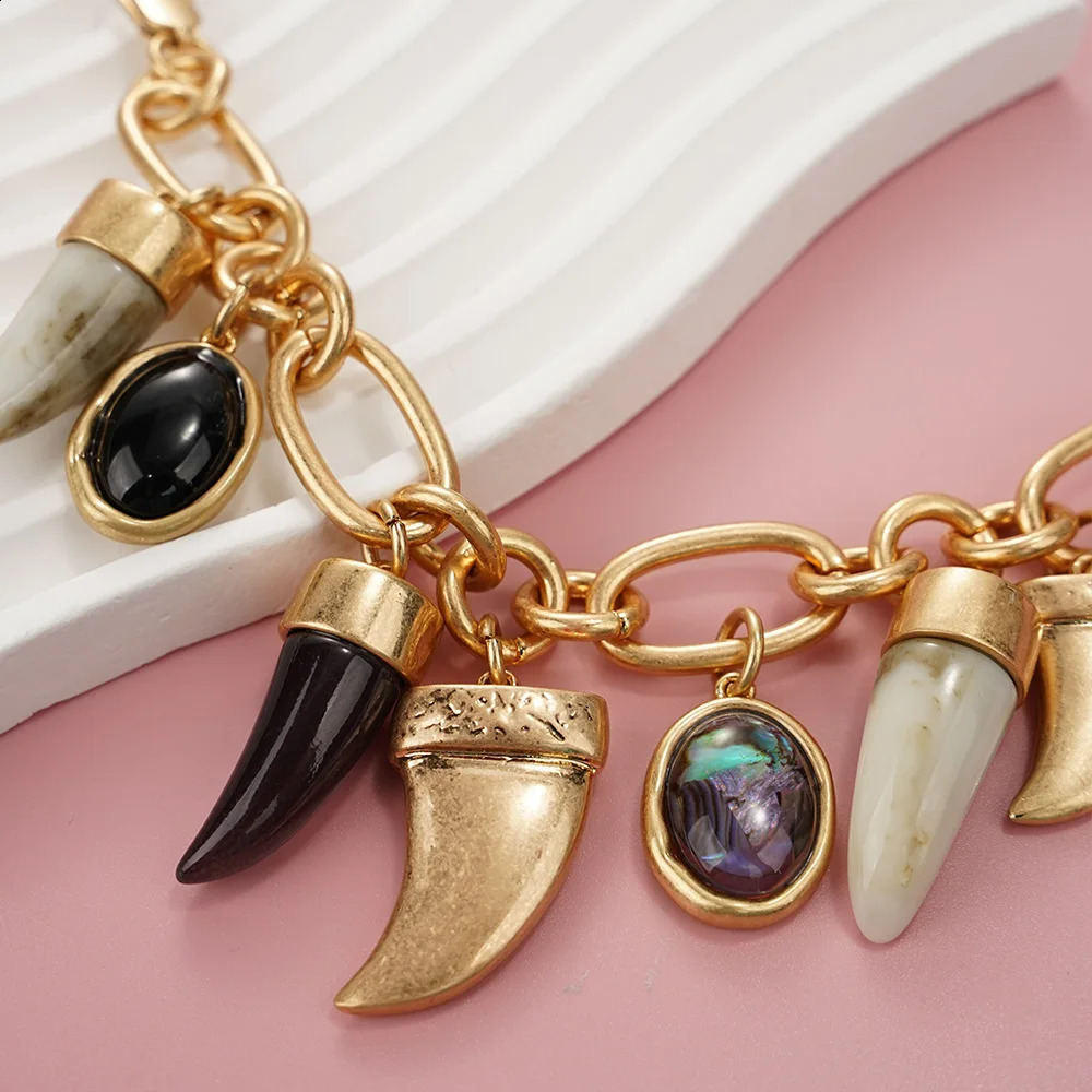 Bullhorn Bracelet Fashion Heavy Craft Stainless Steel Jewelry Unique Charm Bohemian Style 2025 Trend 250318