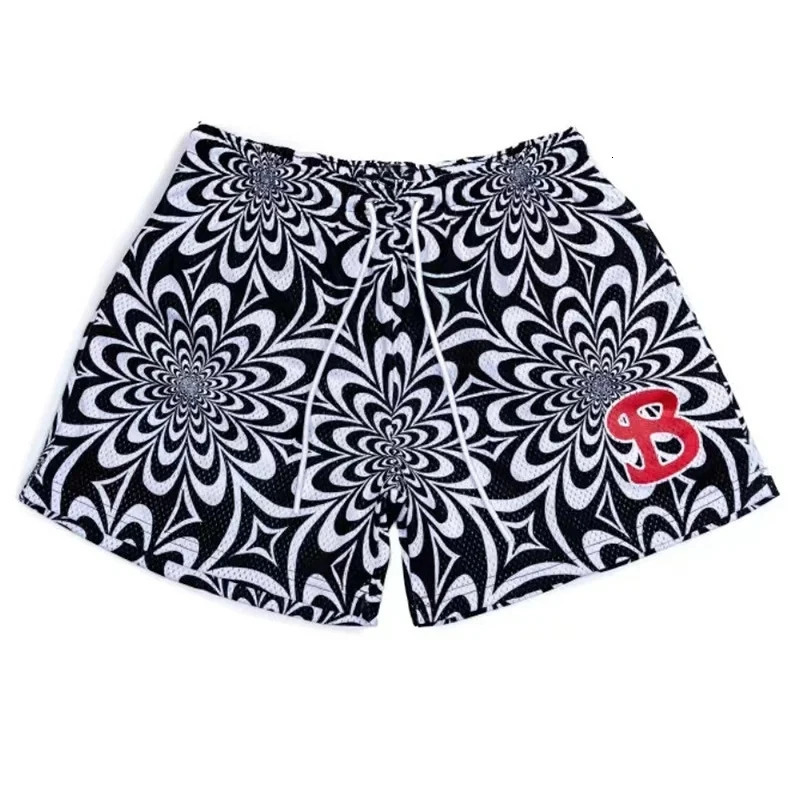 Fashionable casual shorts mens sweater trendy breathable quarter knee sports training basketball summer fitness 250326