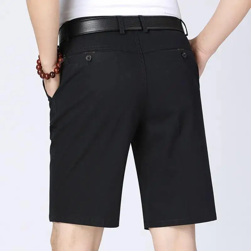 100 cotton shorts mens knee length board classic comfortable clothing beach 250322