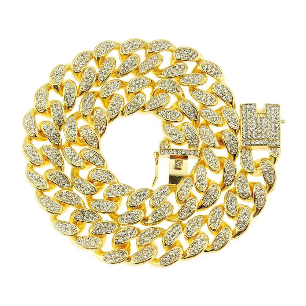 Wholesale Rose Gold Silver Gold Cuban Moissanite Link Pet Dog Chain Collar