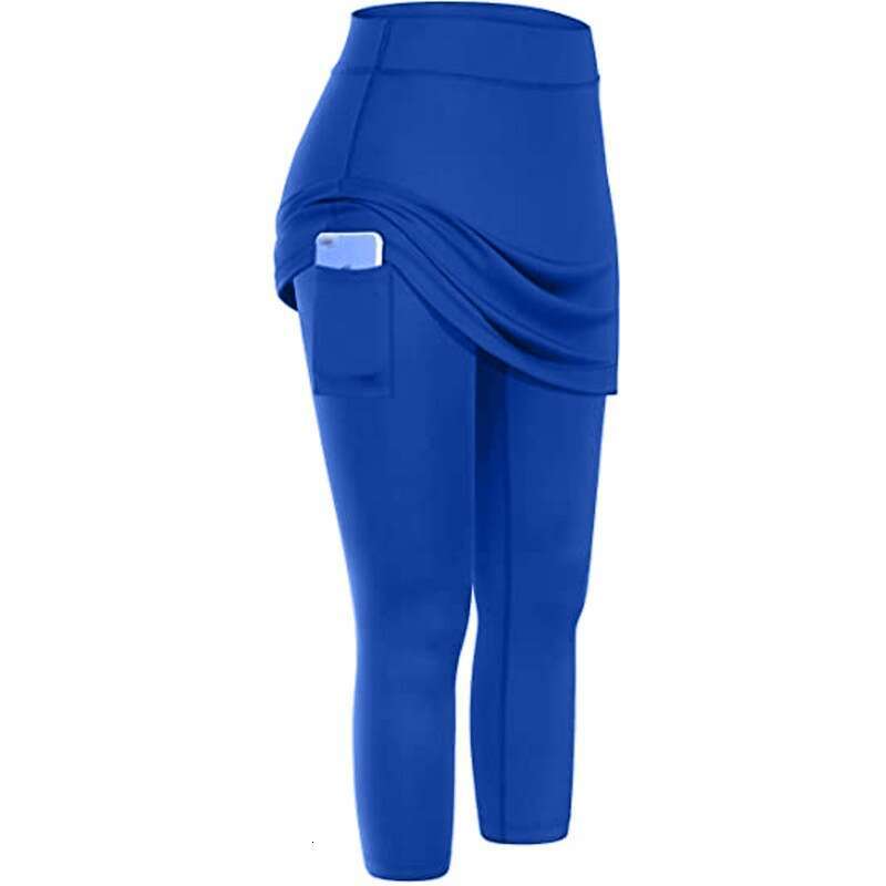 Women Yoga Pants New Autumn And Winter Wearable Fake Two Piece Women S Casual Pocket Sports Fitness Running Yoga Tennis Short Skirt