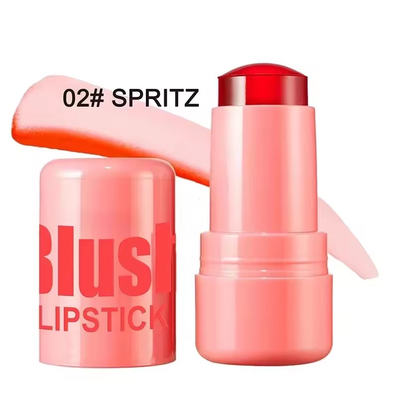 Jelly Cheek Blush Cheek Lip Tint Long Lasting Moisturized Blusher Sticker Lip Gloss 4 Colors Facial Contour Rouge Makeup