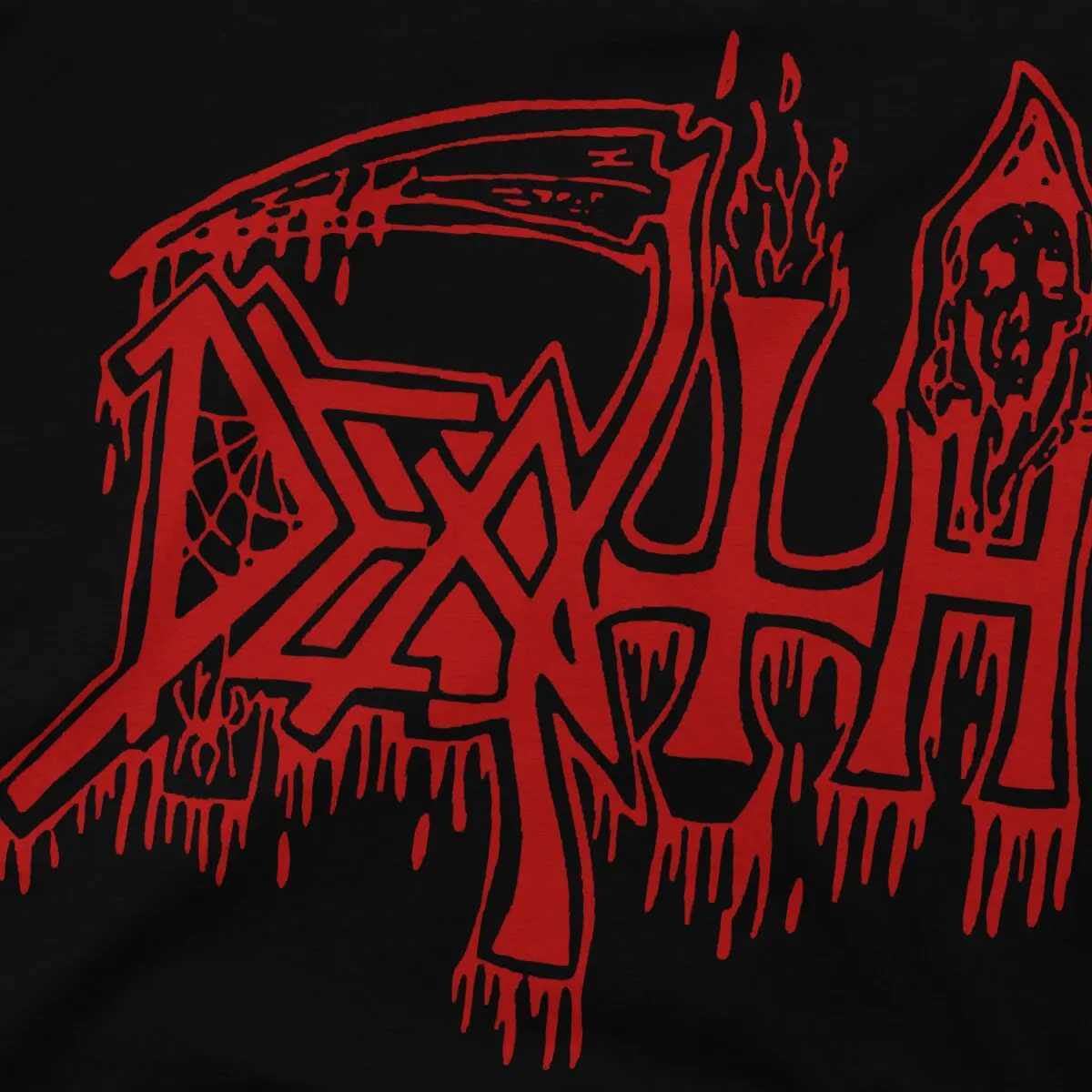 Humor Representing death metal T-shirt mens round neck pure cotton T-shirt death metal short sleevedXJ250328