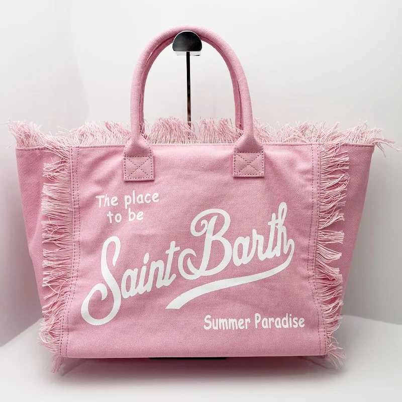 SAINT BARTH 2024 New Commuter Practical Large Cap New Womens Large Capacity Leisure Travel Canvas Handbag Z250328