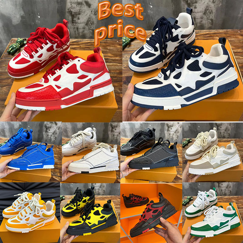 Designer Men Women Skate Series Sneakers luxury Casual Shoes Sports Leather Top quality Classic Platform Trainers Leather Abloh Lace-up Sneaker Outdoor Recreation