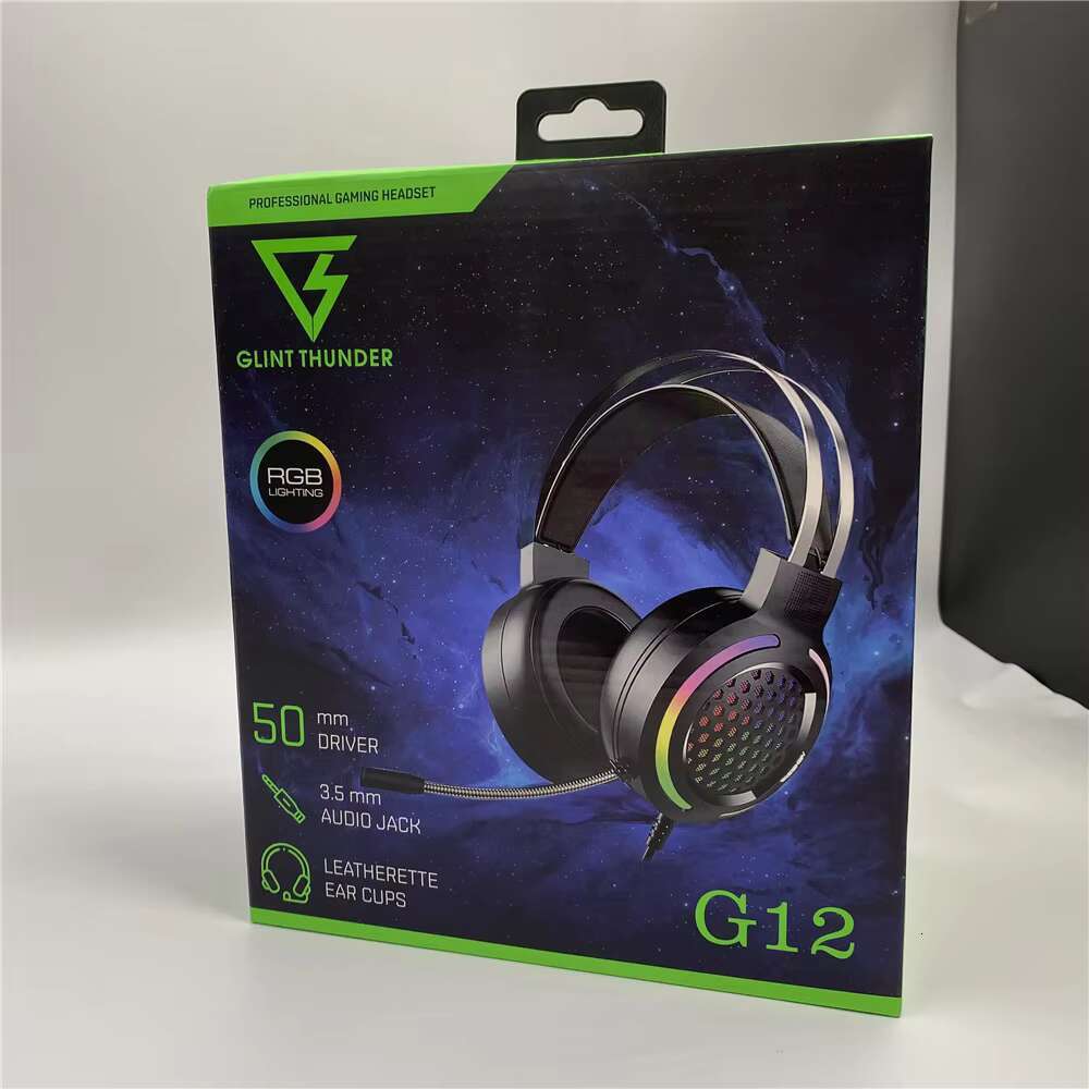 G12 RGB Cool Honeycomb Headset with Microphone USB 7.1 Colorful Light Gaming Headphone for PC/ps4