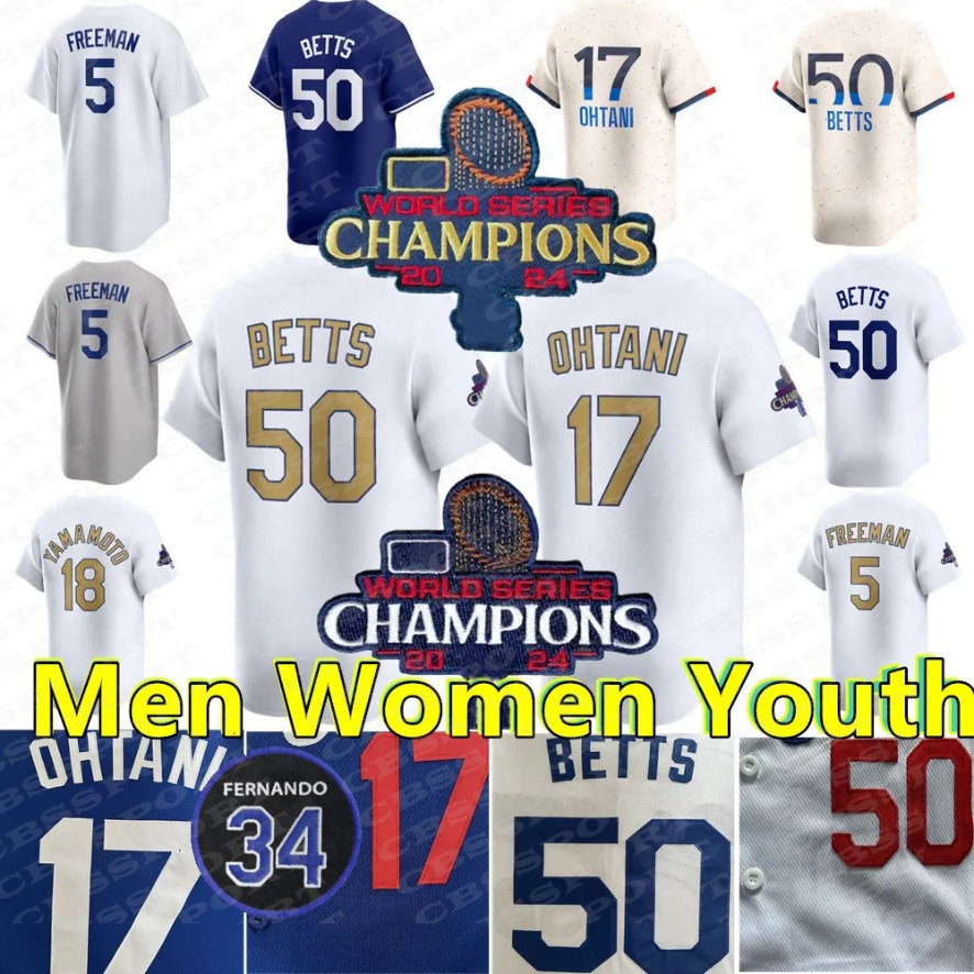17 Shohei Ohtani Jersey Champion Gold Jerseys Freddie Freemann Jersey 18 Yoshinobu Yamamoto Jersey 50 Mookie Bettss NO.34 Patch Baseball Jerseys