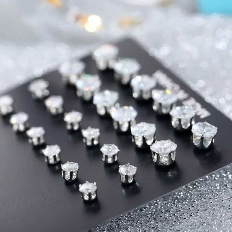 12 pairs/pack of white sparkling wedding stud earrings set suitable for women men crystal jewelry minimalist earrings jewelry giftsXJ250327