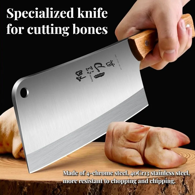 1pc Thickened Chopping Bone Specialized Knife Home Axe Knife Chopper knife Butcher Professional Commercial Knife 250327