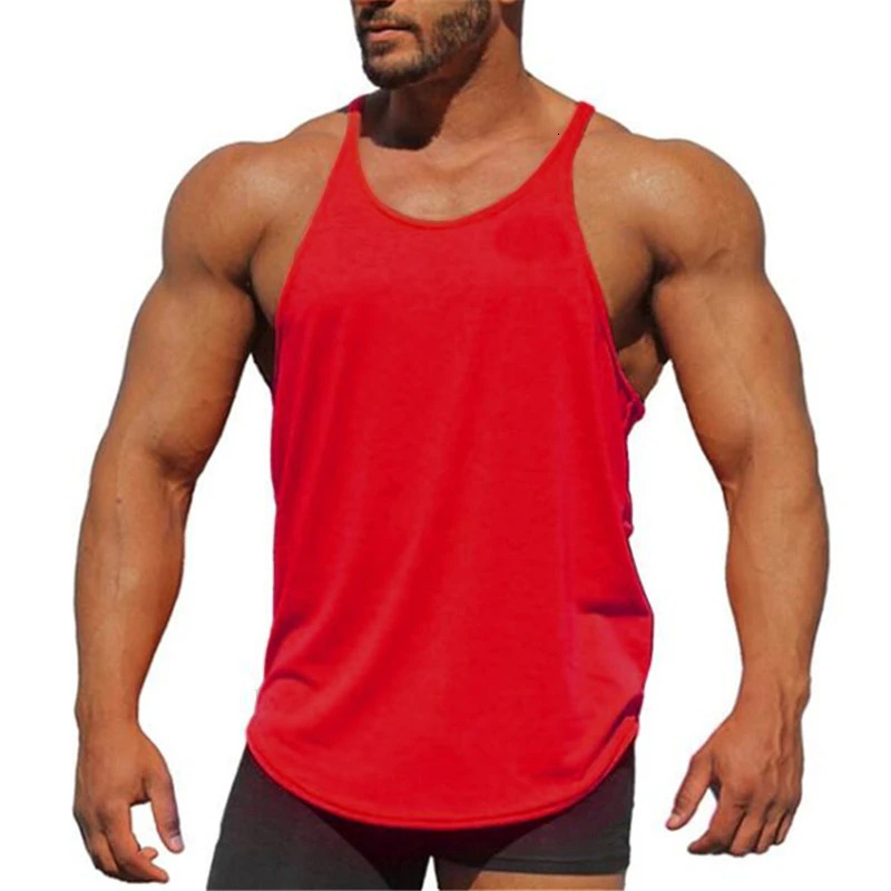 Muscleguys Bodybuilding stringer tank tops men blank vest solid color gyms singlets fitness men vest sleeveless shirt 250328
