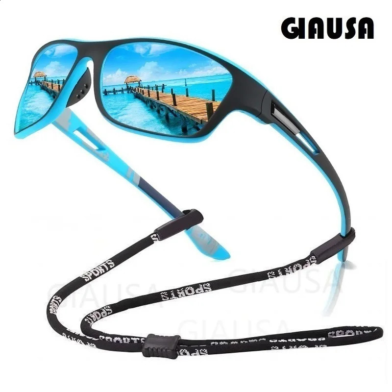 Mens Polarized Fishing Sunglasses With Glasses Chain For Men Women Driving Hiking Sun Glasses Fishing Anti-UV400 Eyewear 250306