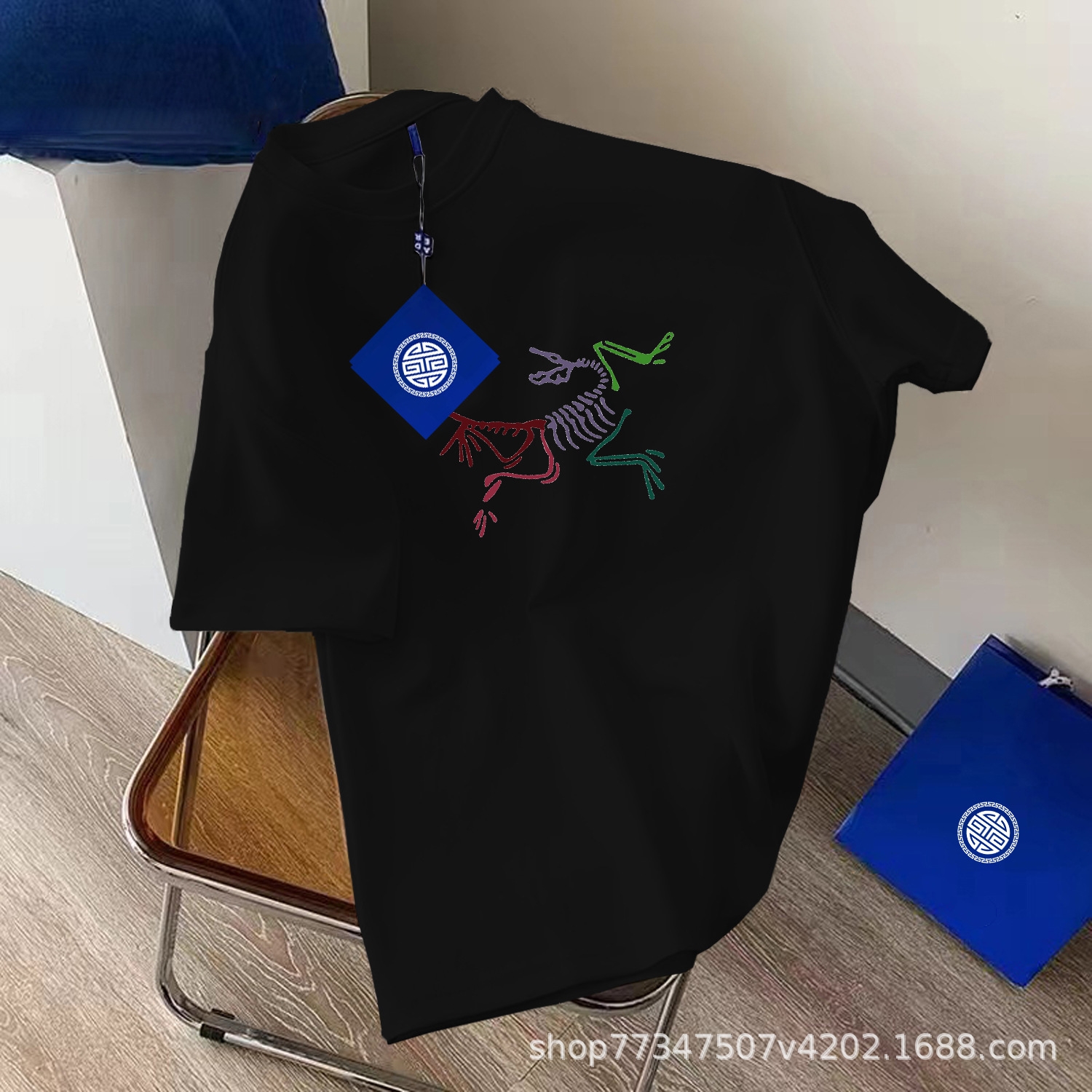 Free shipping short sleeve T-shirt Men's summer new 2025 loose half sleeve T-shirt fashion design sense niche crew-neck top