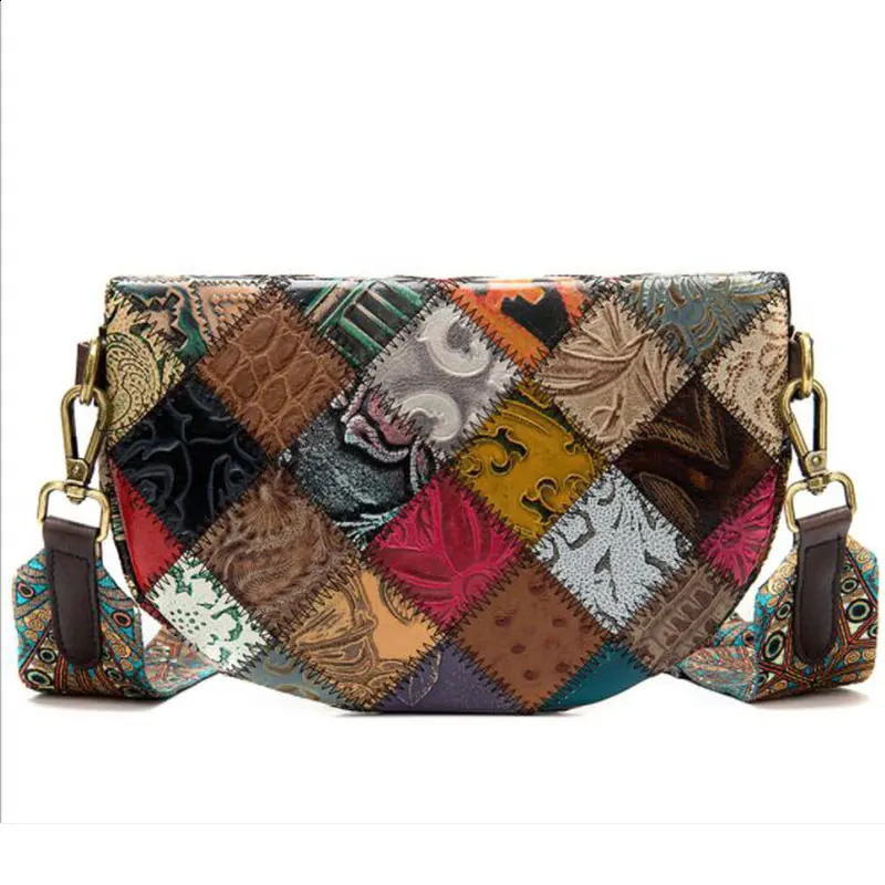 Fashion Bohemia Waist Bag for Women Genuine Leather Waist Packs Female Cowhide Crossbody Bag Womens Fanny Shoulder Bag 250327
