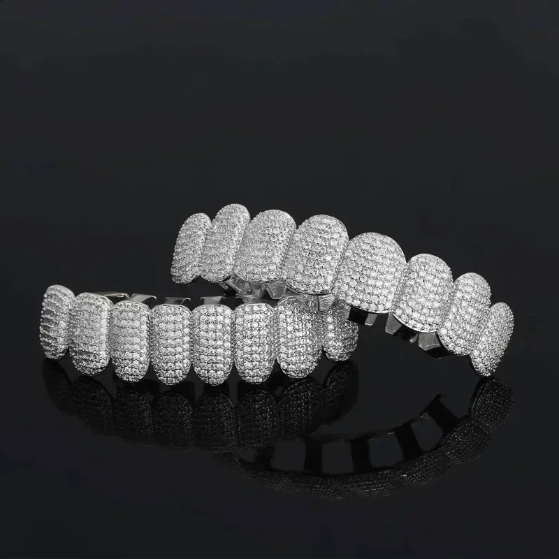 Big Shinning Bling Iced Out Teeth Hip Hop Dental Mouth Punk Teeth Caps Cosplay Party 250327
