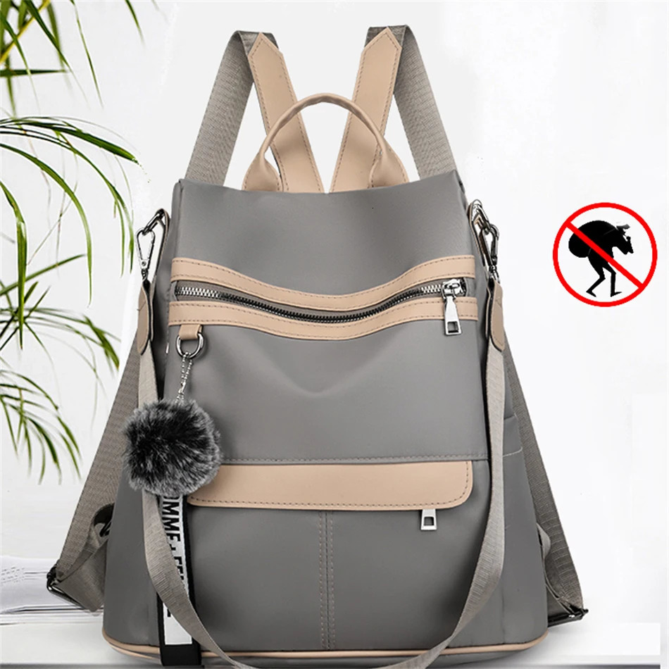 3 In 1 High Quality Anti-theft Backpack Women Waterproof Oxford Shoulder Bags School Bags for Teenager Girls Rucksack Travel Bag 250324