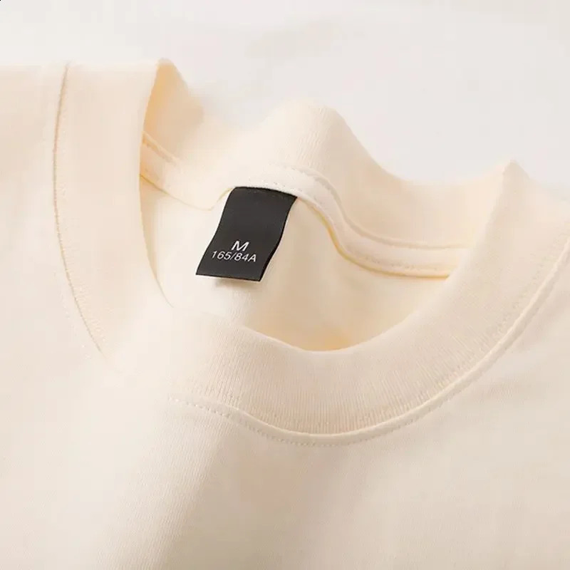 600grams 100% Cotton Men Oversized Heavyweight T Shirt Summer Women Short Sleeve Top Casual Mens Tees 250327