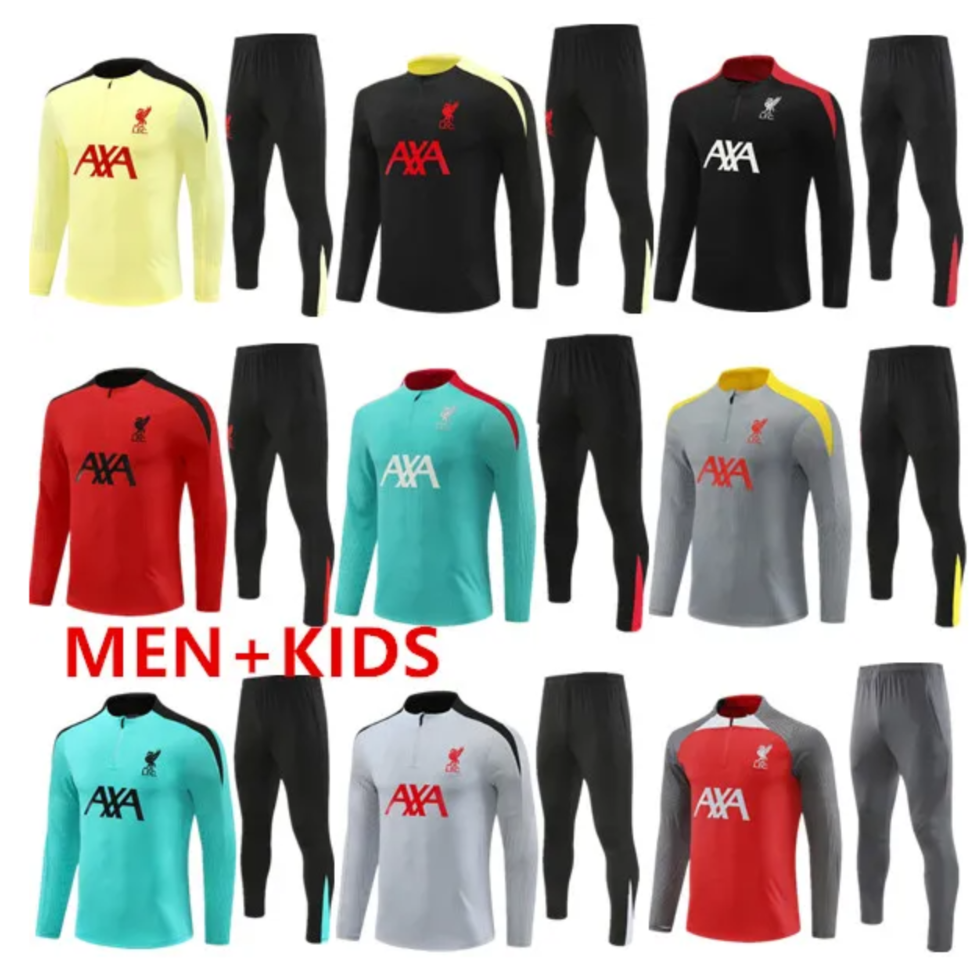 2025 2026 tracksuit kit 25 26 men's children's half-zip jersey training suit survetement foot chandal football sportswear