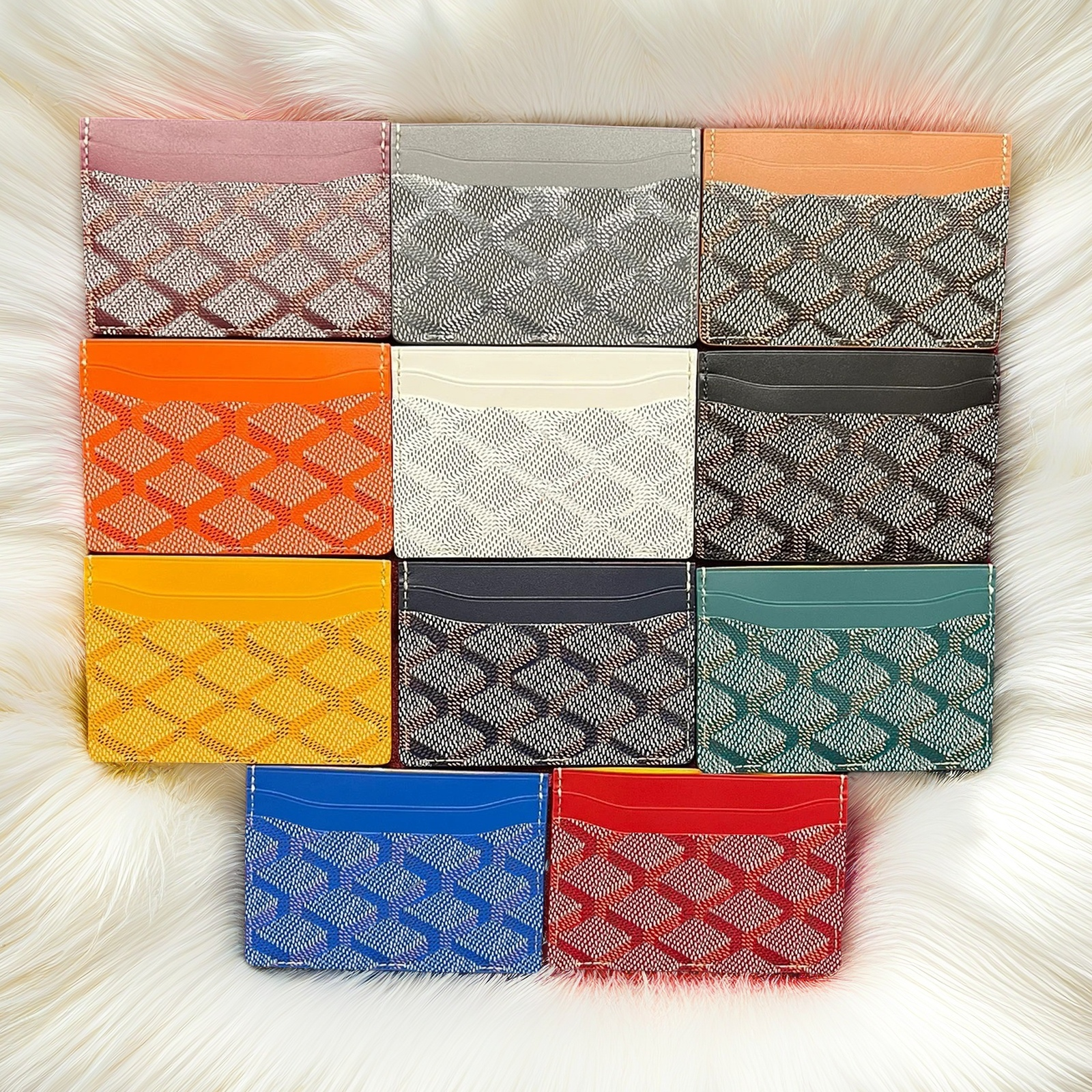 Womens Mens Card Holder Designer Wallet Green Luxury Mini Cardholder Fashion Blue Grey Red Leather Purse Cute id Card Wallet Lady Black Key Coin Purse High quality