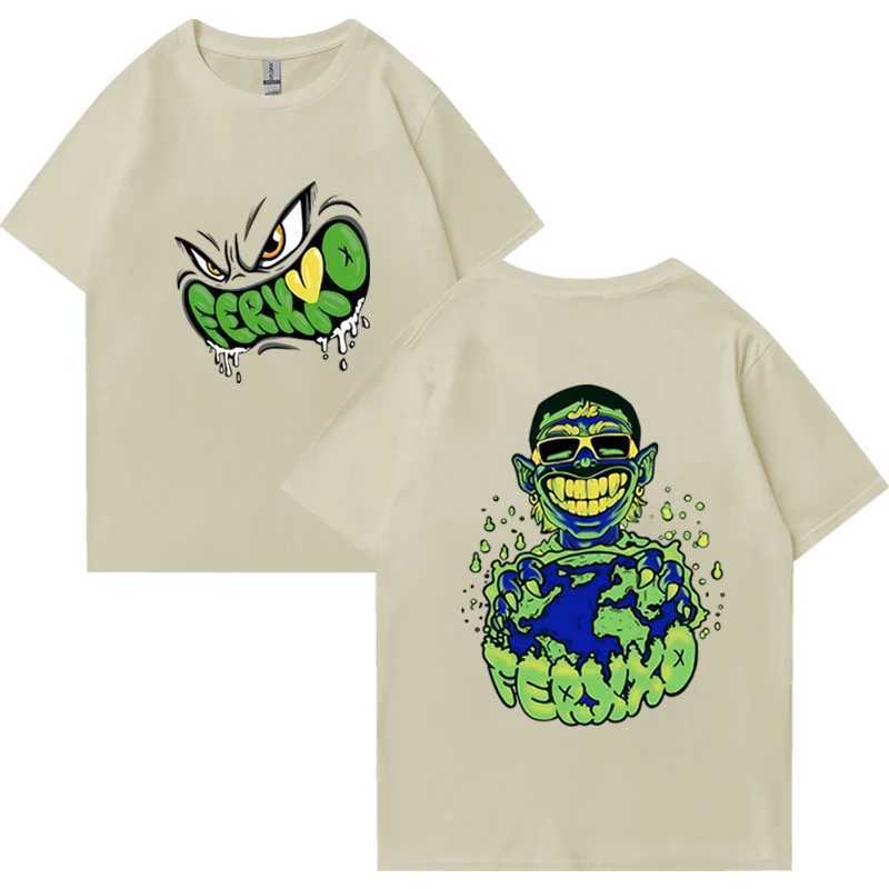Feid Ferxxo album SIXDO T-shirt 2024 mens hot selling casual T-shirt clothing oversized T-shirt short sleeved neutral cotton topXJ250328