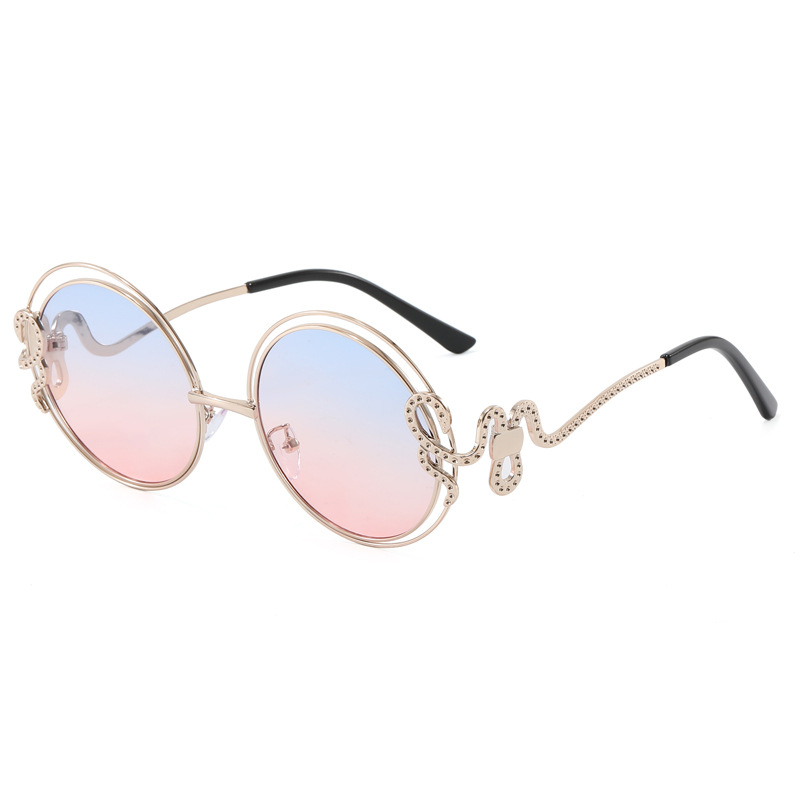 Trainers hot free shipping 3 designer Sunglasses for woman Anti-UV vintage Round blue pink Serpentine Adumbral