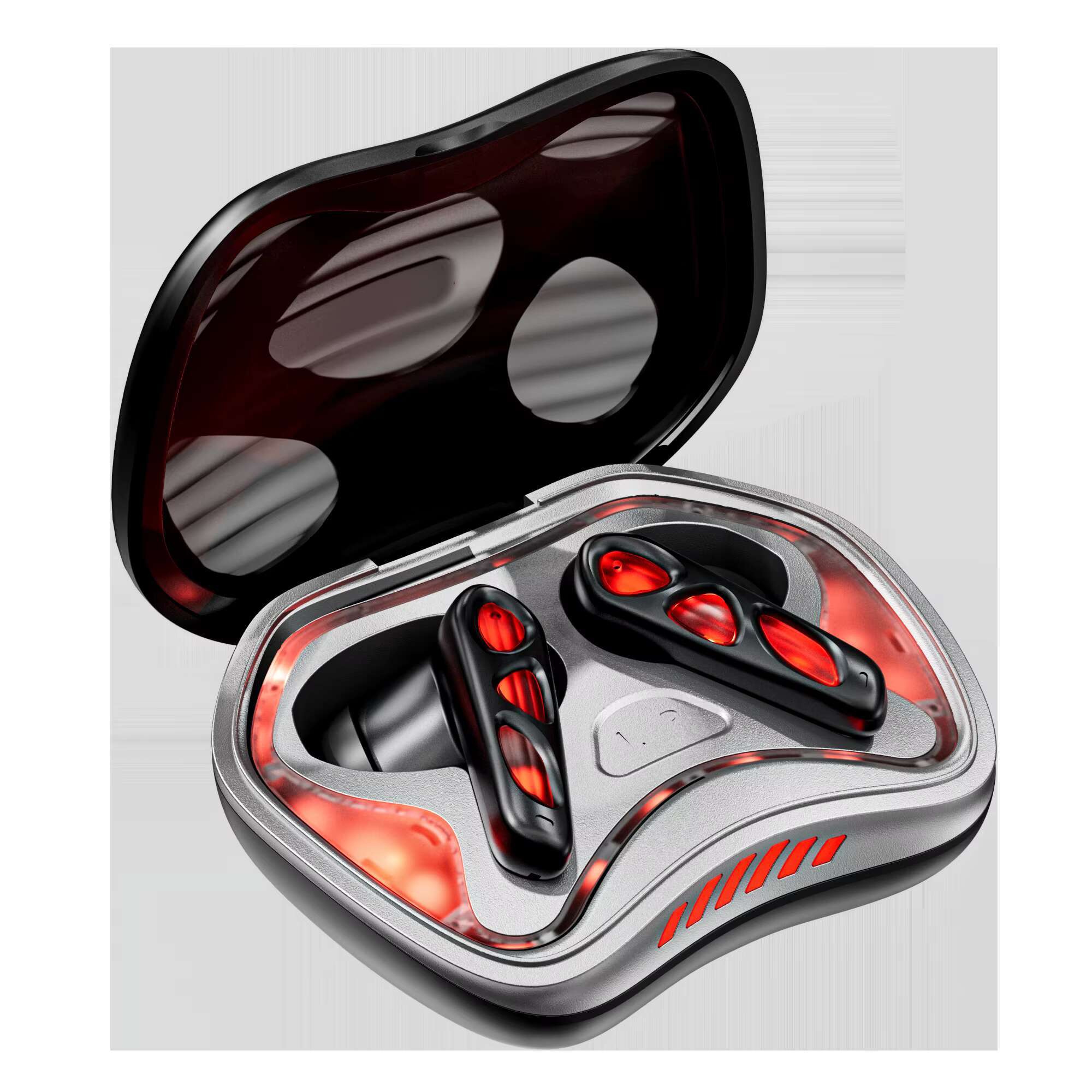 Super Cool Appearance Game Atmosphere Light ANC Noise Reduction Stylish Hollow Design Earbuds Tik Tok