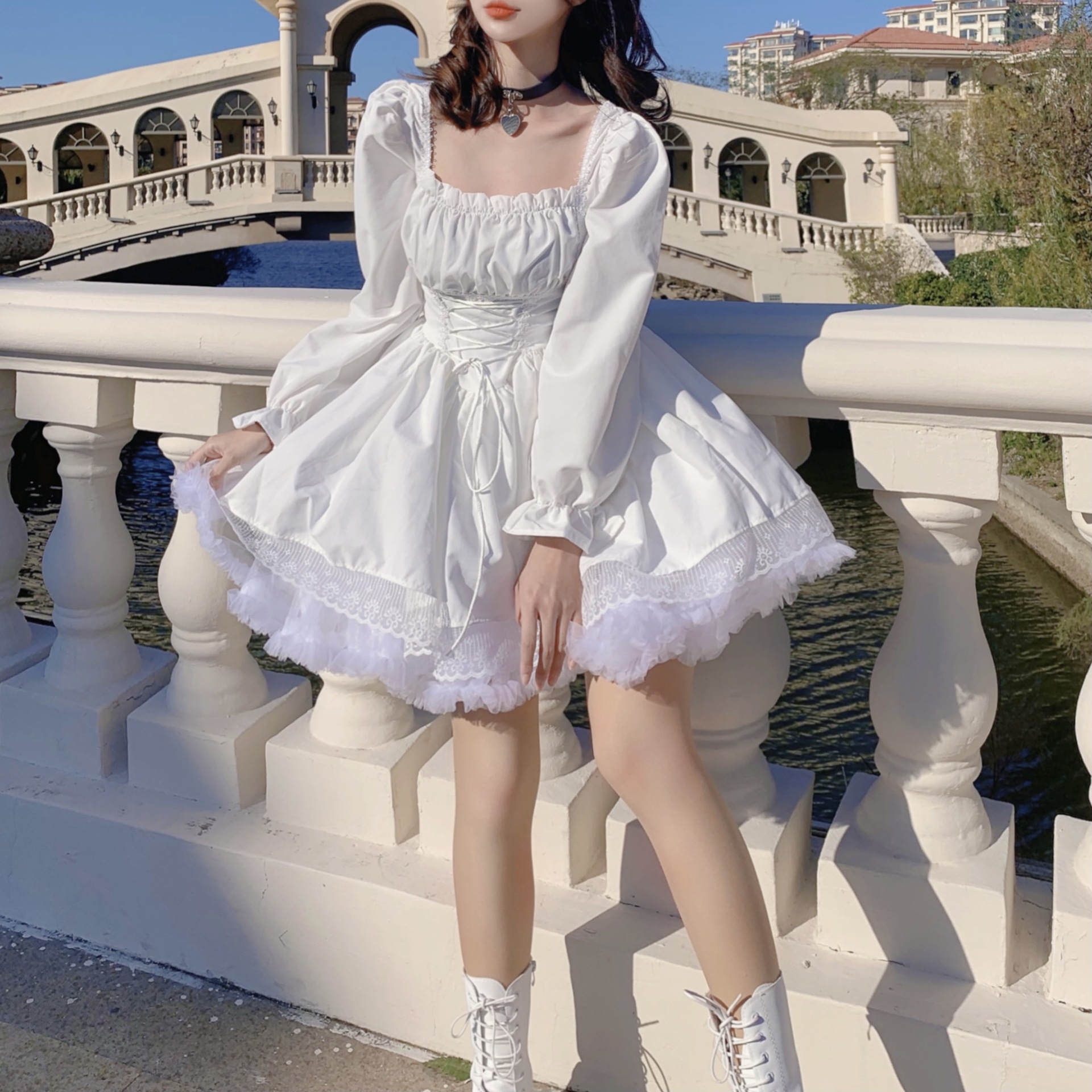 Casual Dresses Halloween Gothic Women Dress Long Sleeve High Waist Dresses 2024 New Goth Aesthetic 90s Egirl Sexy Slim Party Club Dress