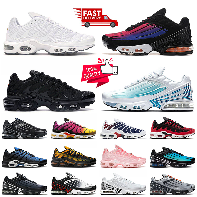 Top Quality TN Plus Running Shoes Tn3 Tnplus White Black Tns Unity Chaussure Tnss Utility Atlanta Rose Terrascape Laser Blue Women Mens Trainers dhgate Sneakers