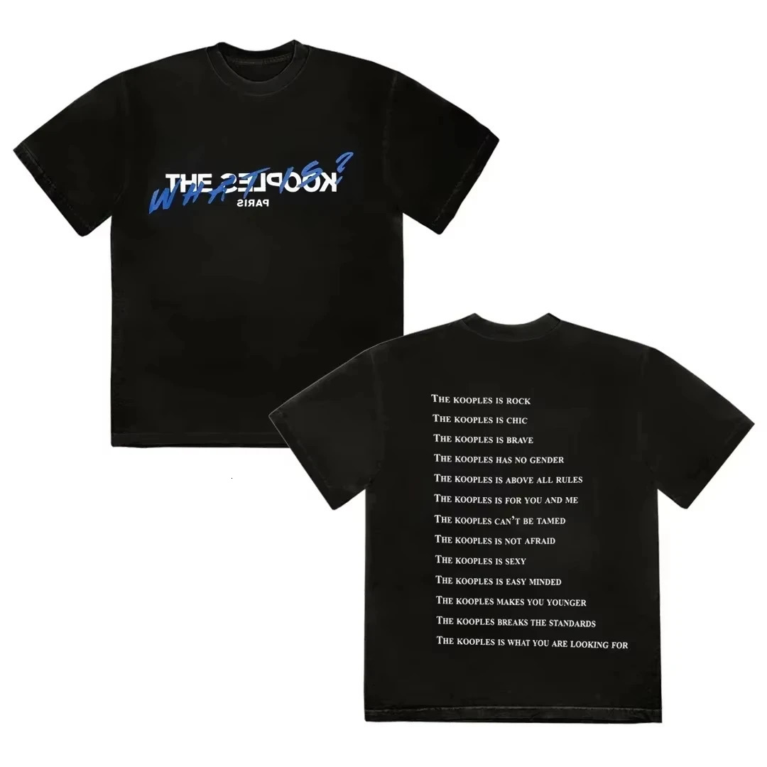 2025 Graphic Printing Kooples Women T-shirt Year Gift Top Clothing s Print Women T Shirt Y2K Tops Tees 250328