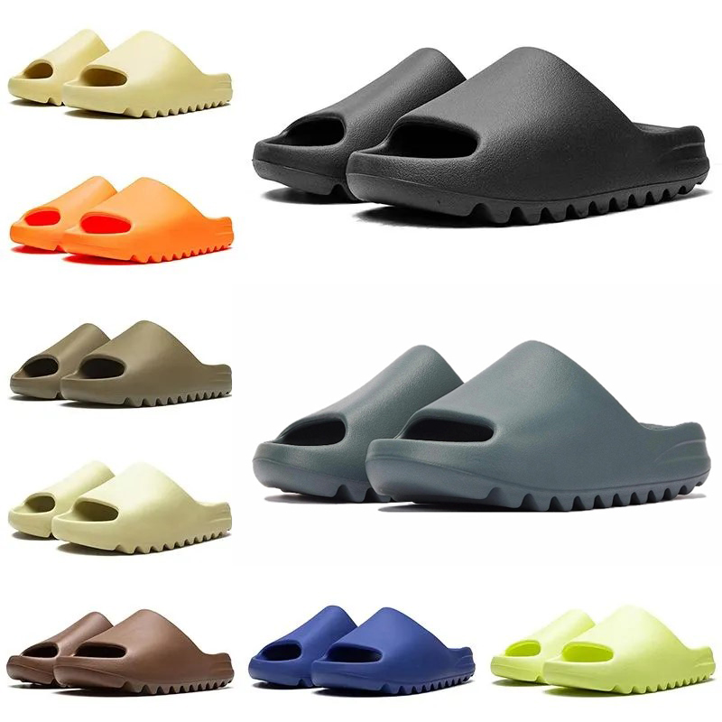 Designer Slippers Men Women Slides Flat Sandals Black Bone Sand Brown Blue Green Orange Dark Brown Man Summer Casual Flip Flops Scuffs Outdoor Big Size Shoes