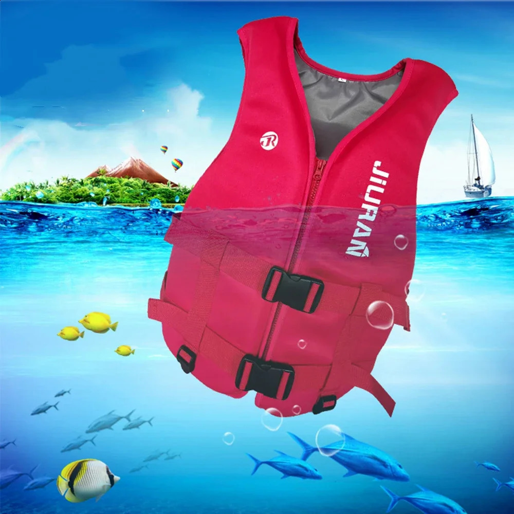 Neoprene Life Jacket Adult Kids Life Vest Water Safety Fishing Vest Kayaking Boating Swimming Surfing Drifting Safety Life Vest 250328