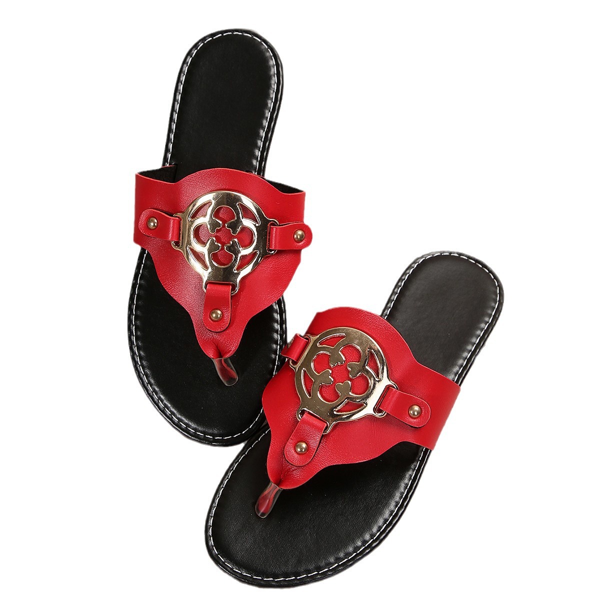 Designer shoes free shipping women casual slippers black white red brown anti slip breathable outdoor sandals 2025