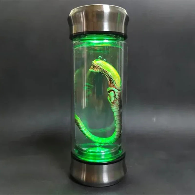 Alien Glow Jar Xenomorph Specimen Facehugger Embryo Glass Jar led Home Decoration Crafts Sculpture Prop 250327
